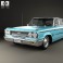 Ford Galaxie 500 4-door hardtop 1963 3d model