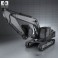 Hyundai R220LC-9S Excavator 2013 3d model