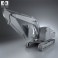 Hyundai R220LC-9S Excavator 2013 3d model