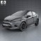 Ford Fiesta Zetec 5-door hatchback 2012 3d model