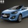 Hyundai i30 3-door hatchback 2013 3d model