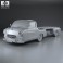 Mercedes-Benz Blue Wonder Renntransporter 1954 3d model