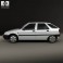 Citroen ZX 5-door hatchback 1991 3d model