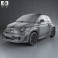 Fiat 500 Abarth 2012 3d model