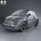 Fiat 500 E 2012 3d model