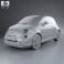 Fiat 500 E 2012 3d model