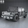 Hummer H1 pickup 2005 3d model