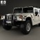 Hummer H1 pickup 2005 3d model