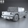 Hummer H1 pickup 2005 3d model