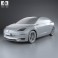 Tesla Model X 2014 3d model