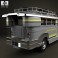 Willys Jeepney Philippines 2012 3d model