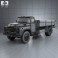 ZIL 130 Flatbed Truck 1964 3d model