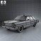 Ford Galaxie 500 Police 1966 3d model