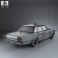 Ford Galaxie 500 Police 1966 3d model