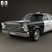 Ford Galaxie 500 Police 1966 3d model