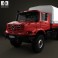 Mercedes-Benz Zetros Flatbed Truck 2008 3d model
