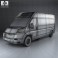 Peugeot Boxer Passenger Van 2007 3d model