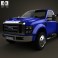 Ford Super Duty F-550 Tow Truck with HQ interior 2005 3d model