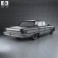 Ford Galaxie 500 4-door hardtop with HQ interior 1963 3d model