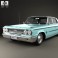 Ford Galaxie 500 4-door hardtop with HQ interior 1963 3d model