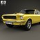 Ford Mustang Fastback with HQ interior 1965 3d model