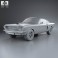 Ford Mustang Fastback with HQ interior 1965 3d model
