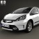Honda Fit (GE) Twist with HQ interior 2013 3d model