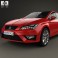 Seat Leon FR 5-door hatchback with HQ interior and engine 2013 3d model