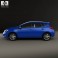 Toyota Auris hatchback 5-door with HQ interior 2013 3d model