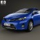 Toyota Auris hatchback 5-door with HQ interior 2013 3d model