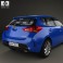Toyota Auris hatchback 5-door with HQ interior 2013 3d model