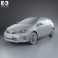 Toyota Auris hatchback 5-door with HQ interior 2013 3d model