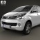 Toyota Avanza with HQ interior 2012 3d model