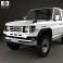 Toyota Land Cruiser (J70) 3-door 1990 3d model