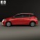 Toyota Yaris 5-door hatchback 2014 3d model