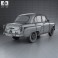 AZLK Moskvitch 402 1956 3d model