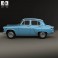 AZLK Moskvitch 402 1956 3d model