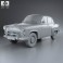 AZLK Moskvitch 402 1956 3d model