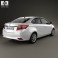Toyota Yaris sedan with HQ interior 2014 3d model