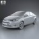Toyota Yaris sedan with HQ interior 2014 3d model