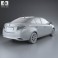 Toyota Yaris sedan with HQ interior 2014 3d model