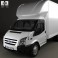 Ford Transit Luton Tailift Van 2012 3d model