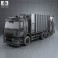 Renault D Wide Rolloffcon Garbage Truck 2013 3d model