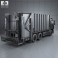 Renault D Wide Rolloffcon Garbage Truck 2013 3d model