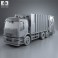Renault D Wide Rolloffcon Garbage Truck 2013 3d model