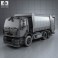 Renault Premium Distribution Hybrys Garbage Truck 2011 3d model