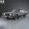 Lincoln Continental sedan 1975 3d model