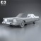 Lincoln Continental sedan 1975 3d model