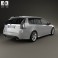 Saab 9-3 Sport Combi 2008 3d model