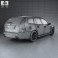 Saab 9-3 Sport Combi 2008 3d model